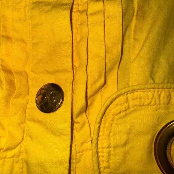 Dereon Sleeveless Yellow Dress Button Down Belted Fitted Party Size Medium - Picture 5 of 6